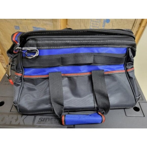 16-inch Wide Mouth Tool Bag, Heavy Duty Cloth Tool Storage Bag - Picture 2 of 3